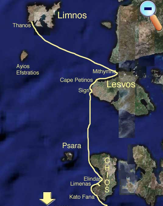 Route to Samos