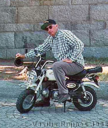 Nikos with motorbike