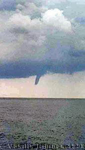 Waterspout forming