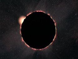 Photograph of totality from ESA