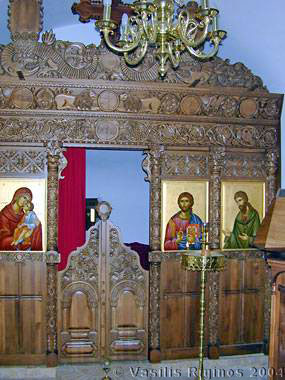 Inside the Chapel of Ayios Panteleimon
