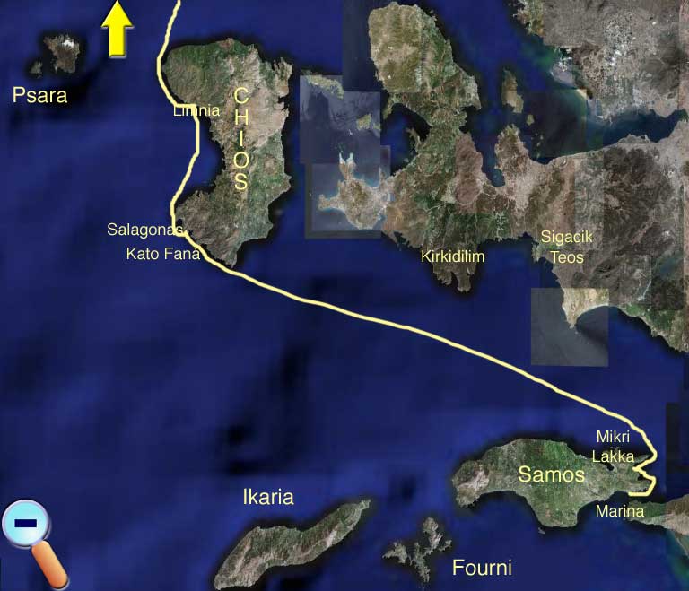 Route to Chios