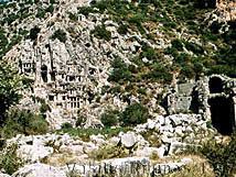 Photograph of the Lycian Tombs at Myra